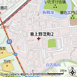 大阪府堺市北区東上野芝町周辺の地図