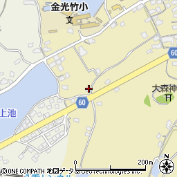 岡山県浅口市金光町下竹371-1周辺の地図