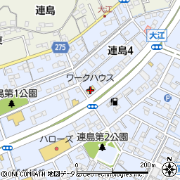 ワークハウス　倉敷連島店周辺の地図