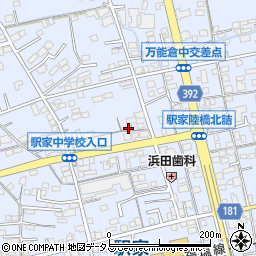 広島県福山市駅家町万能倉1392-1周辺の地図