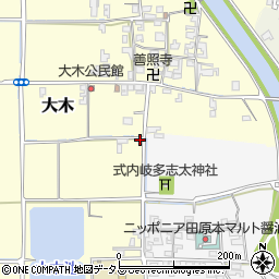 奈良県磯城郡田原本町大木121周辺の地図