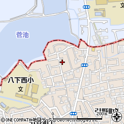 大阪府堺市東区引野町2丁118周辺の地図
