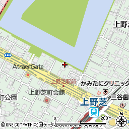 ハイム上野芝２４棟周辺の地図