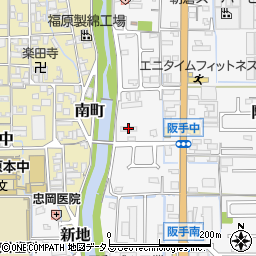 阪手荘北棟周辺の地図