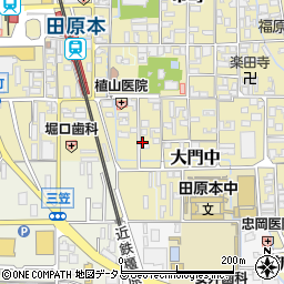 奈良県磯城郡田原本町大門西周辺の地図