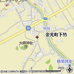 岡山県浅口市金光町下竹460周辺の地図