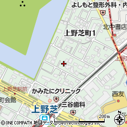 フォレナ上野芝周辺の地図