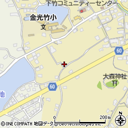 岡山県浅口市金光町下竹349周辺の地図