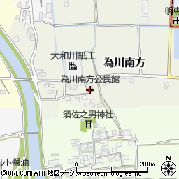 為川南方公民館周辺の地図