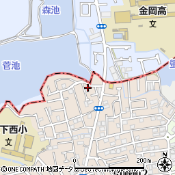 大阪府堺市東区引野町2丁124周辺の地図