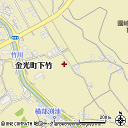 岡山県浅口市金光町下竹1279-1周辺の地図