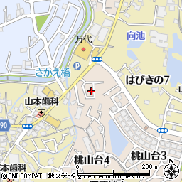 大阪府羽曳野市桃山台4丁目32周辺の地図