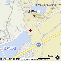 岡山県浅口市金光町下竹356周辺の地図