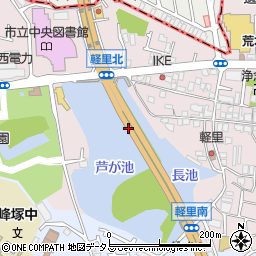 大阪府羽曳野市軽里周辺の地図