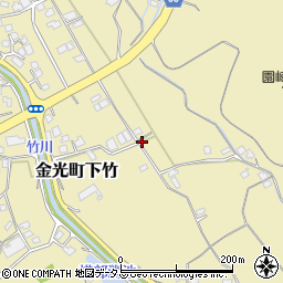 岡山県浅口市金光町下竹1283周辺の地図