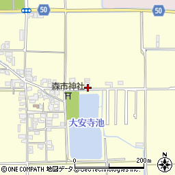 奈良県磯城郡田原本町大安寺20周辺の地図