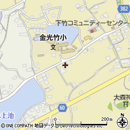 岡山県浅口市金光町下竹352周辺の地図