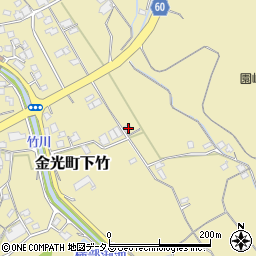 岡山県浅口市金光町下竹1309-1周辺の地図