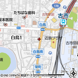 やきとりの名門 秋吉 古市店周辺の地図