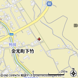 岡山県浅口市金光町下竹1309周辺の地図