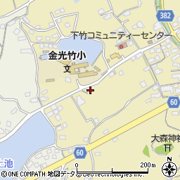 岡山県浅口市金光町下竹332周辺の地図