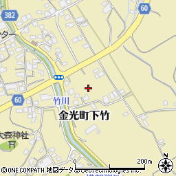 岡山県浅口市金光町下竹1320周辺の地図