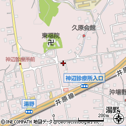 広島県福山市神辺町湯野23周辺の地図