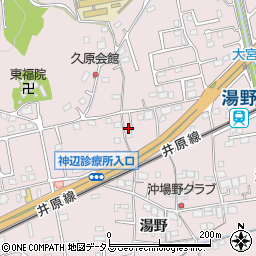 広島県福山市神辺町湯野187周辺の地図