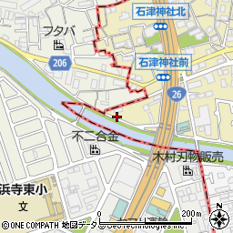 大阪府堺市堺区石津町4丁7周辺の地図