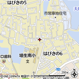 埴生野中地区集会所周辺の地図