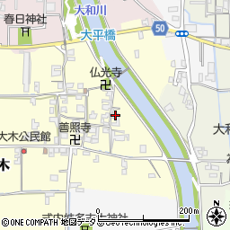 奈良県磯城郡田原本町大木254周辺の地図