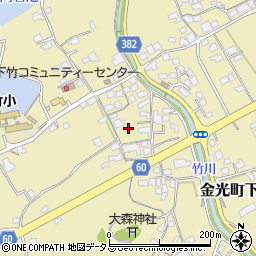 岡山県浅口市金光町下竹420周辺の地図