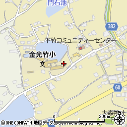 岡山県浅口市金光町下竹266周辺の地図