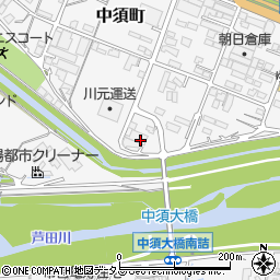 広島県府中市中須町386周辺の地図