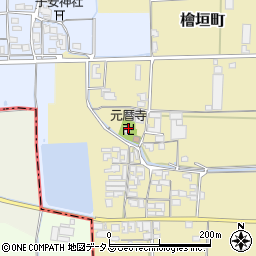 元暦寺周辺の地図