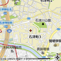 大阪府堺市堺区石津町3丁12周辺の地図