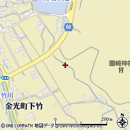 岡山県浅口市金光町下竹1303-1周辺の地図