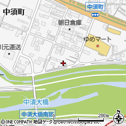 広島県府中市中須町322周辺の地図