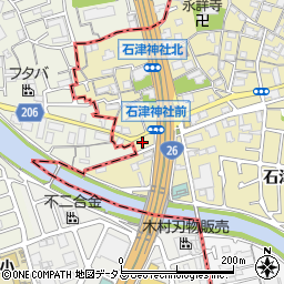 大阪府堺市堺区石津町4丁周辺の地図