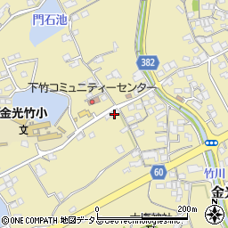 岡山県浅口市金光町下竹402周辺の地図