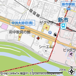 日産サティオ福山府中店（新市駅南）周辺の地図