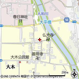 奈良県磯城郡田原本町大木383周辺の地図