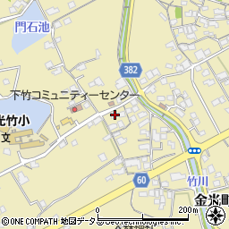 岡山県浅口市金光町下竹410周辺の地図