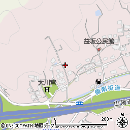 岡山県浅口市鴨方町益坂304周辺の地図
