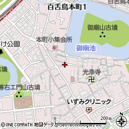 大阪府堺市北区百舌鳥本町周辺の地図