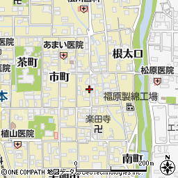 奈良県田原本町（磯城郡）材木町周辺の地図
