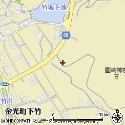 岡山県浅口市金光町下竹1865周辺の地図