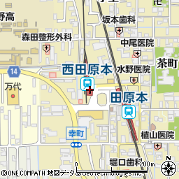 奈良県磯城郡田原本町周辺の地図
