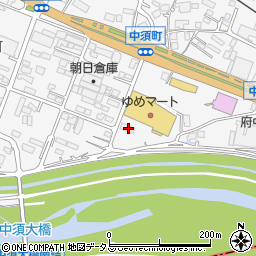 広島県府中市中須町318周辺の地図