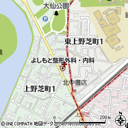 上野芝コーポ周辺の地図